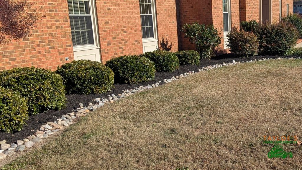 2 cubic yard quantity black mulch installed