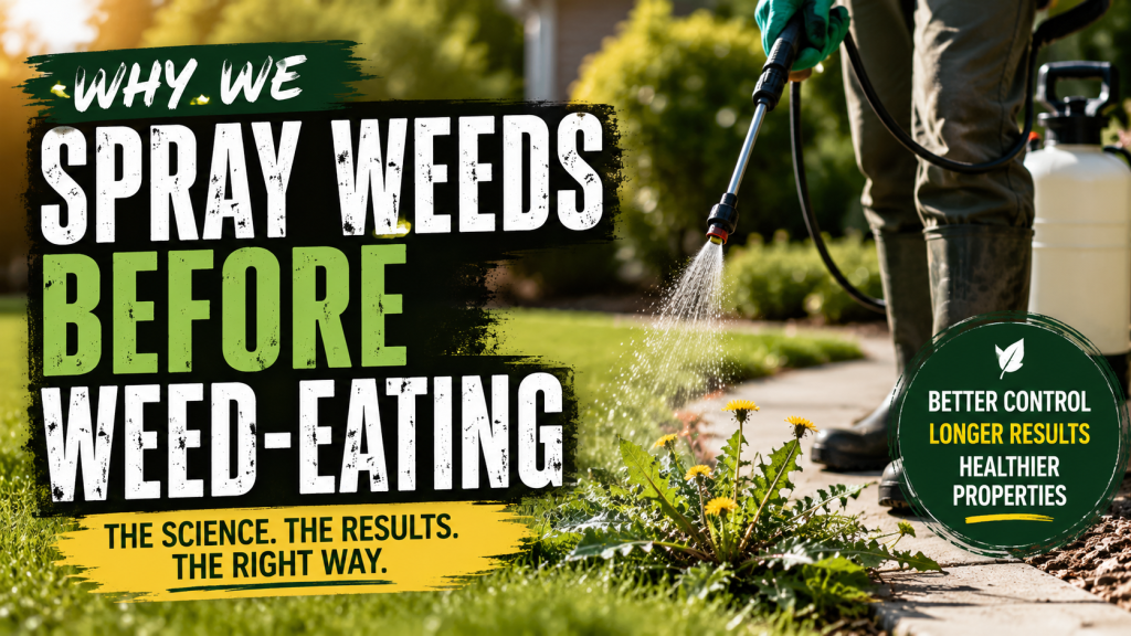 why we spray weeds before weed eating